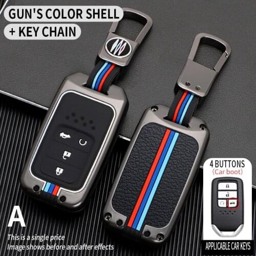 Zinc Alloy Full Cover Remote Key Case For Honda Civic City Vezel Accord HR-V CRV Polit Jazz Jade Crider Odyssey Key Protector