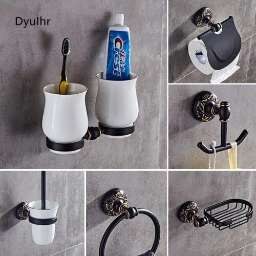 Paper holder bathroom accessories space aluminum black spray paint bathroom accessories set bathroom accessories towel ring