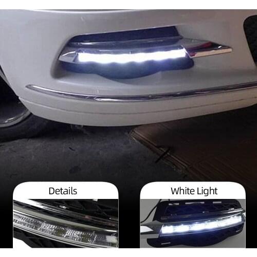 CSCSNL 2Pcs DRL For Mercedes benz W204 C180 C200 C260 C250 C300 2008 2009 2010 Daytime Running Lights Fog head Lamp cover