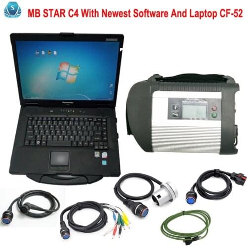 Good Quality MB Star C4 With CF-52 Sd Connect C4 With Newest Software 2020.06 Vediamo+ DTS Fit For Automotive diagnostic tool