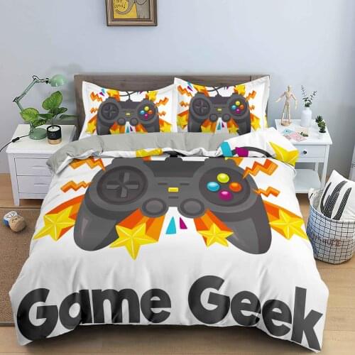 Yoga / Music/Games/Graphic Bedding Duvet Cover Set with Pillow Covers Double Single Full Twin King Queen Size for Kids Bedding