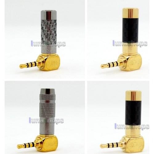 LN005628 L Shape Rodium Plated 2.5mm 4poles TRRS Plug adapter For Astell & Kern AK380 AK240 AK100i II AK70