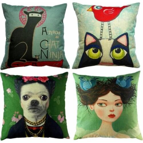 Cartoons Pillowcase Decorative Sofa Cushion Case Bed Pillow Cover Home Decor Car Cushion Cover Cute Pillow Case 45*45cm
