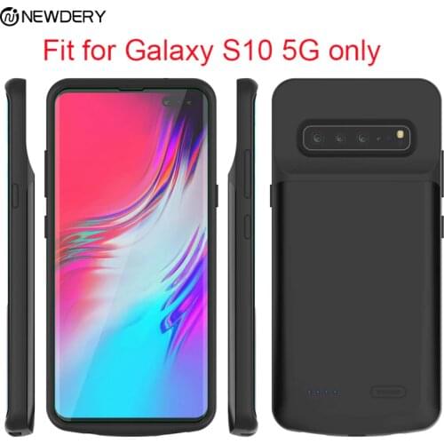 Newest for Samsung galaxy S10 5G battery case Soft TPU design charging case for galaxy s10 5g mobile phone black