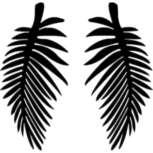 New European Night Club Fashion Black Acrylic Cool Harajuku Earring Big Tree Leaf Leaves Long Stud Earrings for Women Jewelry