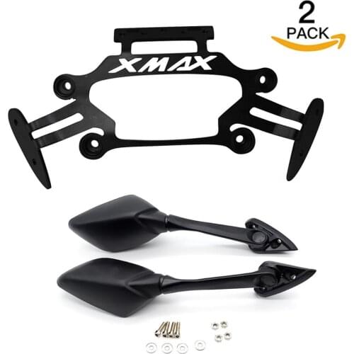 Motorcycle Stand GPS Bracket Mobile Phone Navigation Plate Bracket Rearview Mirrors For Yamaha XMAX300 400 xmax250 125 2017-2020