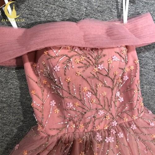 Rhine real Pictures Off The Shoulder Beads Tea Length Prom Dresses платье 2021 Party Dress
