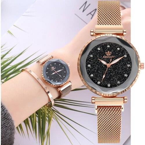 Luxury Diamond Women Magnetic Watch Ladies Clock Fashion Starry Sky Bracelet Quartz Wristwatches Relogio Feminino Zegarek Damski