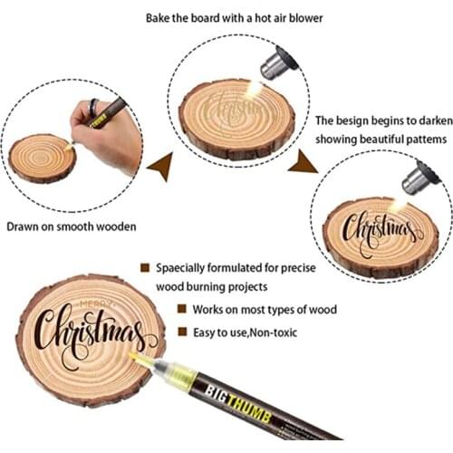 Wood Burning Pen Scorch Burned Marker Pyrography Pens for DIY Projects Fine Tip 1XCE