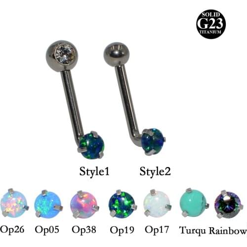 1PC Titanium Christina Vertical Hood Piercings Lip Rings Opal Zircon Sexy Vagina Genital Piercing VCH Eyebrow Piercings Jewelry