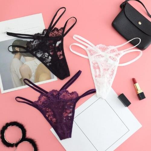 4 Color Gift Beautiful Lace Leaves Womens Sexy Lingerie Thongs G-string Underwear Panties Briefs Ladies T-back 1pcs