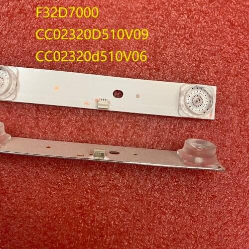 2pcs/set LED Backlight Strip for F32D7000 TI3211DLEDDS LSF320HN08-M02 CC02320D510V09 CC02320d510V06 32E20 2X6 6S1P 1910 0D20