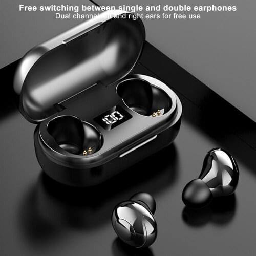 T8 TWS Bluetooth Headset Wireless Earbuds 9D Stereo Touch Control Sports Earbuds LED Display Music Earphones