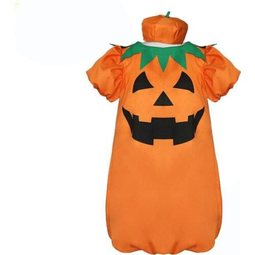 Party Supply Props Cosplay Halloween Pumpkin Costume Adult Child Clothes with Hat Fancy Family Parent-child Suit Party Outfits