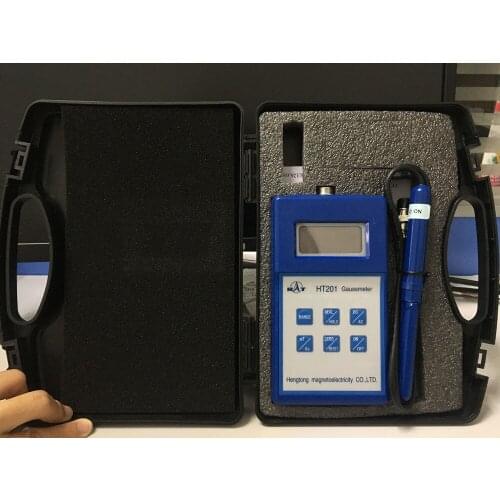 High Precision Digital Gauss Tesla Meter Gaussmeter HT201Range 0-200mT-2000mT Gauss Tester Fluxmeter For Magnetic Field Magnets