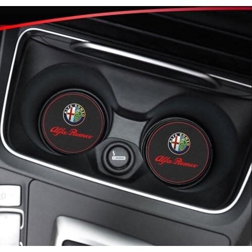 1pcs Anti Slip Car Water cup holder Groove Mat decoration Accessories Cup holder pad for alfa romeo 159 147 156 giulietta mito