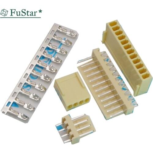 10sets KF2510-2P 3P 4P 5P 6P 7P 8P 9P 10P 11 connector 2.54MM PITCH Straight pin header + Housing + terminal KF2510 2P KF2510-3P