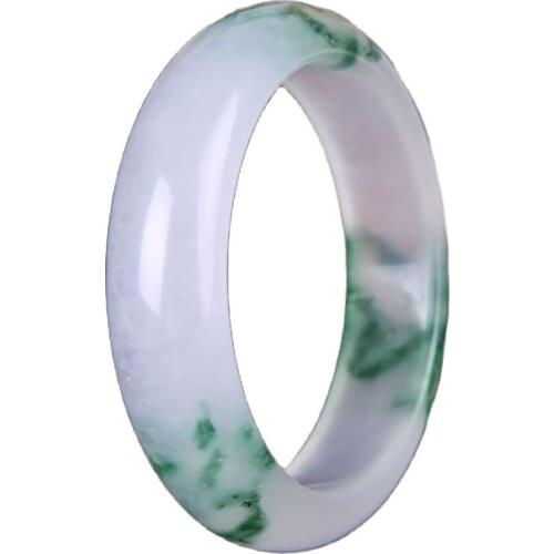2020 new floating blue flower jade bracelet female jade jade floating orchid Jade Bracelet