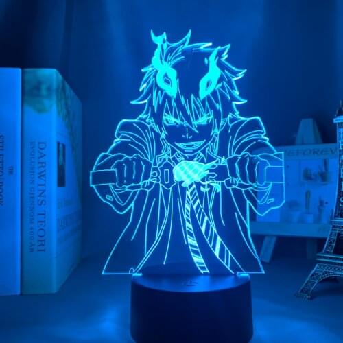 3d Led Light Anime Blue Exorcist Rin for Bedroom Decor Night Light Kids Brithday Gift Manga Room Desk 3d Lamp Blue Exorcist