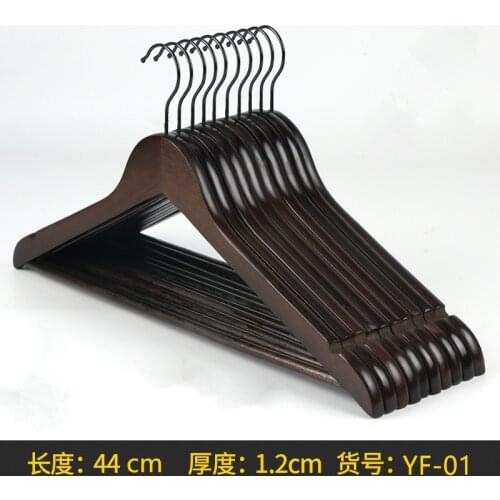 5 Pcs Wood Clothes Hangers , 44.5 Cm Drying Racks for Hotel Clothing Store , Seamless Anti-slip , Storage Rack