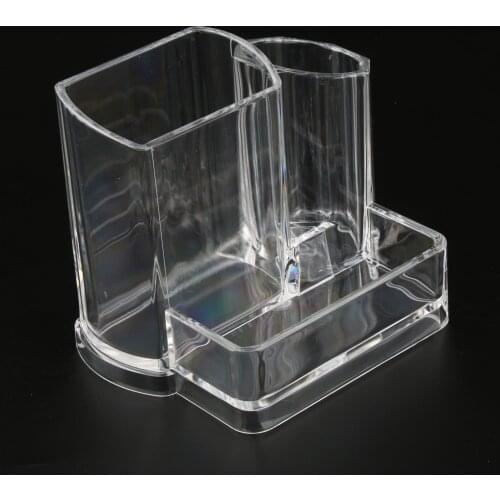 3 Compartments Acrylic Cosmetic Organizer 5.3 x 3.7 x 4.3 inch Jewelry Lipstick and Makeup Brush Holder Organizer