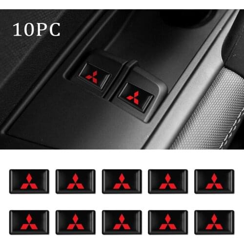 Car 3D Styling Epoxy Resin Emblem Badge Sticker Decals For Mitsubishi Asx Outlander xl 3 lancer pajero 4 l200 Auto Accessories