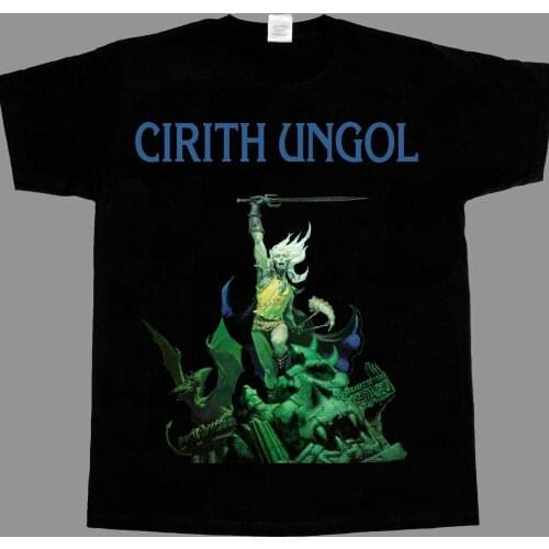 Cirith ungol frost and fire 80 heavy metal band pagan altar new black t shirt