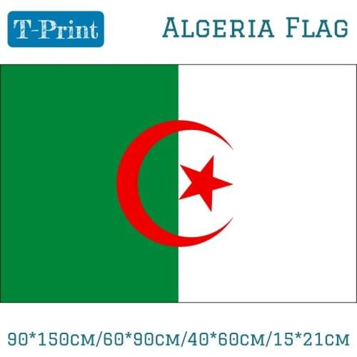 5pcs Flag 90*150cm/60*90cm/40*60cm/15*21cm Hanging Algeria Flag Algiers Flags For World Cup National Day Sports meeting games