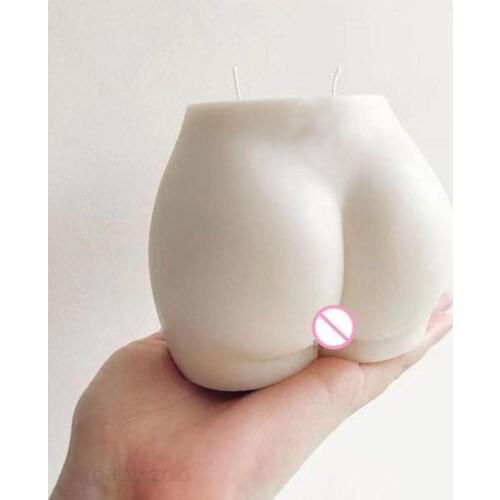 Artificial buttocks candle mold 3D handmade candle making mold Human buttocks mold Resin mold Soap mold New silicone candle mold