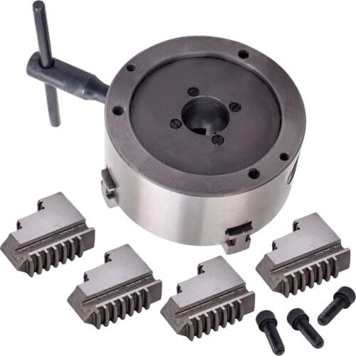 125mm K12-125 Lathe Chuck 4 Jaw Chuck Self Centering Silver Max RPM 3800 rpm