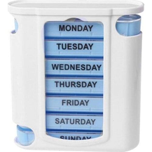 Portable Pill Box Organizer Tablet Holder 7 day Week Medicine Tablet Drug Holder Travel Storage Box Pill Box Case Container Kit