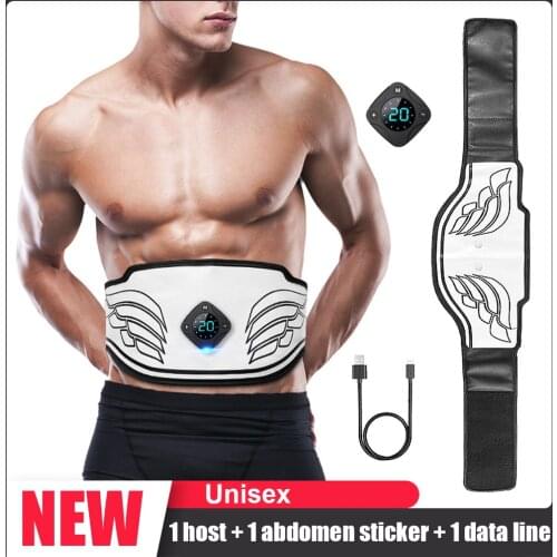 EMS Abdominal Muscle Slimming Belt Electronic Toning Training Belt Stimulator Trainer Waist Trimmer Equiment for Men Women
