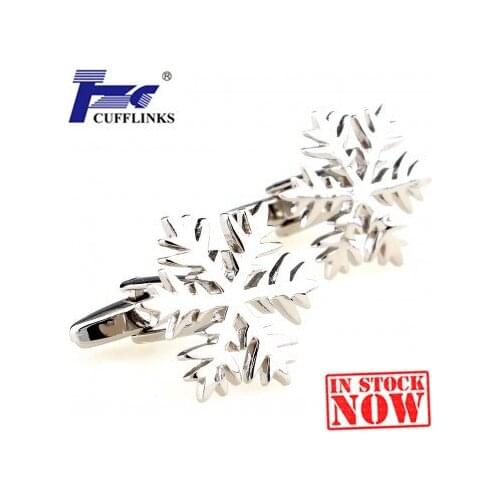 Snow Flake Flower Cufflink Cuff Link 2 Pairs Free Shipping Promotion