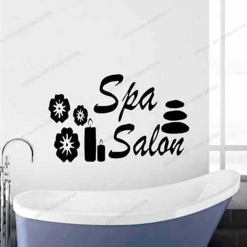 Spa decal Wall Decal Window Sticker spa headband foot spa brush Salon massage decal spa salon decals yw-675