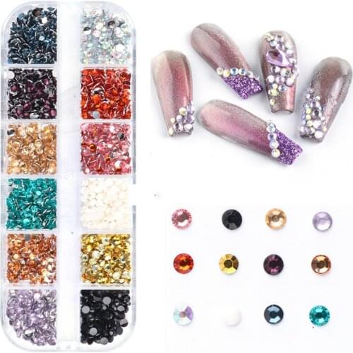 Rhinestones Nail Art Decorations Nail Resin Rhinestone Flat Back Beautify Nails 3mm 3D Manicure Nail Art Decorations for Girls