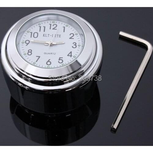 7/8inch 1inch Universal Motorcycle Handlebar Mount Waterproof Clock(6.8)