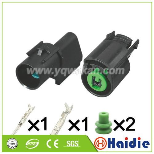 2sets auto KUM electrical 1 way plastic connector, male&female conector PB623-01020 PB625-01027