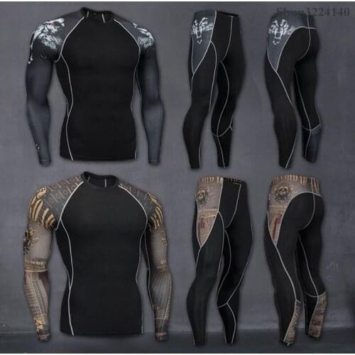 Top quality new thermal underwear men underwear sets compression fleece sweat quick drying thermo underwear men clothing