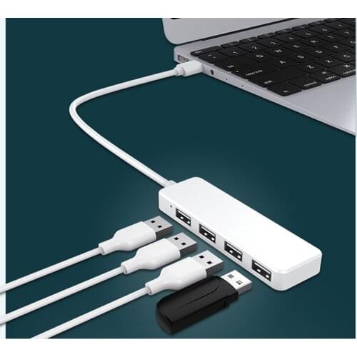 High Speed 4 Port USB Mini HUB 2.0 Multi Splitter Expansion for Supports Desktop PC Laptop Adapter Converter Data Charger Cable