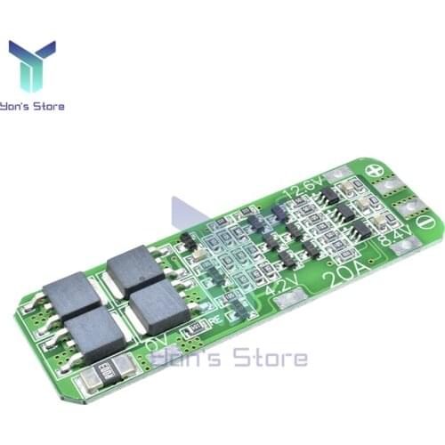 3S 20A Li-ion Lithium Battery 18650 Charger Protection Board 12.6V Battery 64x20x3.4mm Module IC PCB Board For Drill Motor