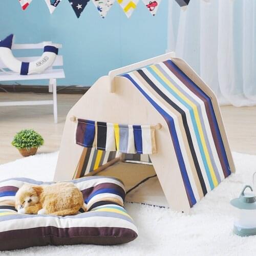 Winter Warm Dog Tent Houses Dog Cat Puppy House Canvas Dog Tent Breathable Cat Nest Soft Dog Sofa Warm Puppies Cushion Mats Dec