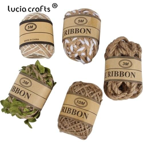 1/4/5rolls 2-5mm Natural Burlap Hessian Jute Cord Hemp Rope For DIY Party Wedding Gift Wrapping Thread Christmas Supplies W0803