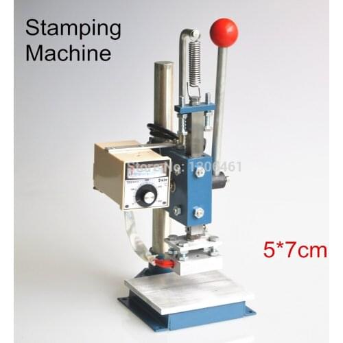 1 Set Manual hot foil stamping machine foil stamper printer leather embossing machine (5x7cm) 220V