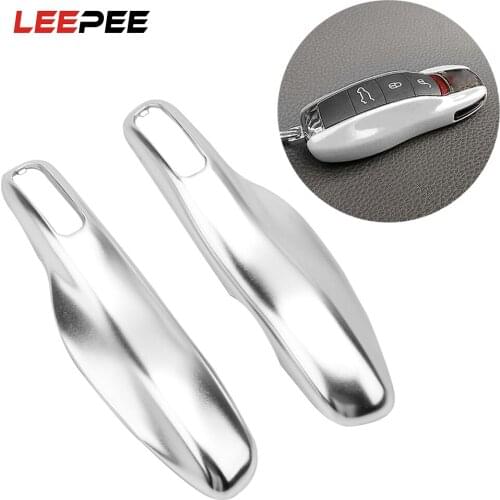 LEEPEE 1 Pair Car Key Case Cover Shell Key Shell Holder Cover Plastic for Porsche Cayenne Macan 911Boxster Cayman Panamera