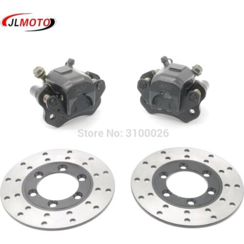 1Pair Left/Right Brake Caliper with 2pcs 130mm Hydraulic Brake disc Fit For 200cc Jinling Kandi Quad ATV UTV Go kart Buggy Parts
