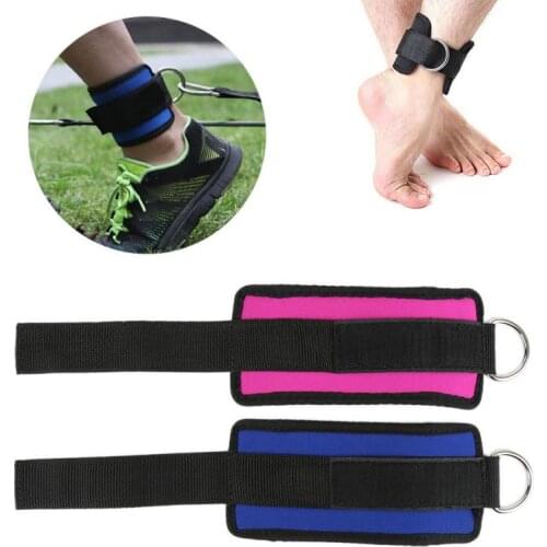 1 PC Ankle Strap Buckle Body Building Resistance Band Gym Thigh Leg Ankle Cuffs Power Weight Lifting Fitness Rope