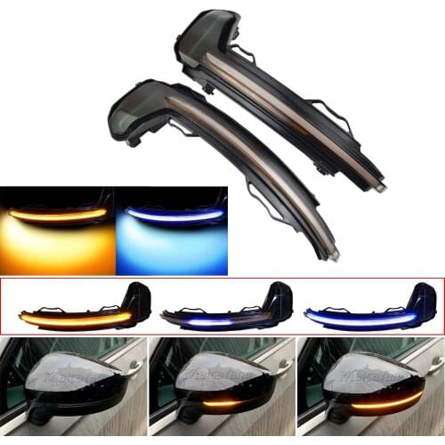 2PCS Dynamic Repeater Indicator Blinker LED Turn Signal Light Rearview Mirror Sequential Lamp For VW Tiguan MK2 II R 5N