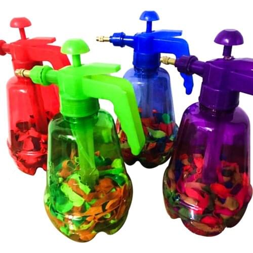 3 In1 300pcs Childrens Innovative Water Balloon Portable Filling Station Pump Spray Bottle Manual Water Inflation Ball Toy Ball