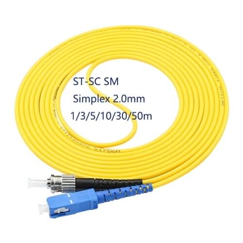 5PCS/bag SC/ UPC-ST/ UPC Simplex mode fiber optic patch cord Cable, 2.0mm or 3.0mm FTTH fiber optic jumper cable