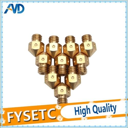 500pcs MK8 Nozzles For 3D Printers Hotend MakerBot 1.75mm Filament Head Brass Nozzles J-head Extrusion Rerap Prusa i3 Extruder